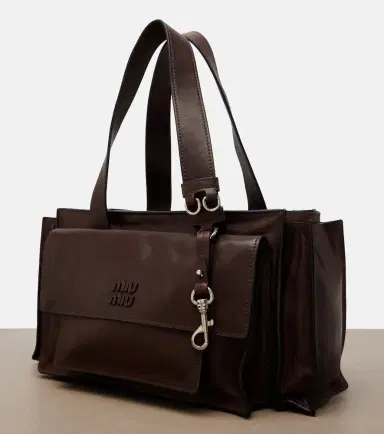 Miu Miu Utilitaire leather shoulder bag | Thumbnail 3 Miu Miu Utilitaire leather shoulder bag | Thumbnail 3
