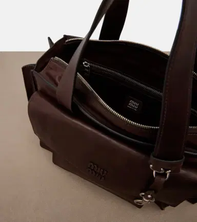 Miu Miu Utilitaire leather shoulder bag | Thumbnail 4 Miu Miu Utilitaire leather shoulder bag | Thumbnail 4