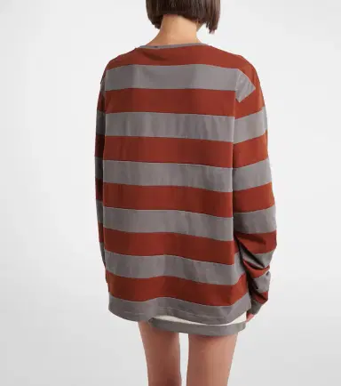 Miu Miu Striped cotton jersey T-shirt | Thumbnail 6 Miu Miu Striped cotton jersey T-shirt | Thumbnail 6