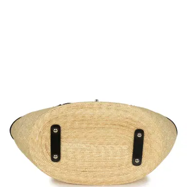 Chanel Chanel Large "Coco Vibe" Shopping Tote Bag Beige Raffia and Black Tweed Light Gold Hardware | Thumbnail 8 Chanel Chanel Large "Coco Vibe" Shopping Tote Bag Beige Raffia and Black Tweed Light Gold Hardware | Thumbnail 8