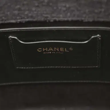 Chanel Chanel Large "Coco Vibe" Shopping Tote Bag Beige Raffia and Black Tweed Light Gold Hardware | Thumbnail 10 Chanel Chanel Large "Coco Vibe" Shopping Tote Bag Beige Raffia and Black Tweed Light Gold Hardware | Thumbnail 10