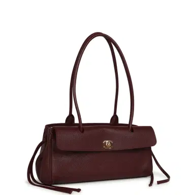 Chanel Chanel Small "Urban Essential" East West Shopping Tote Dark Burgundy Caviar Gold Hardware | Thumbnail 2 Chanel Chanel Small "Urban Essential" East West Shopping Tote Dark Burgundy Caviar Gold Hardware | Thumbnail 2