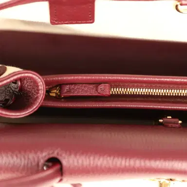 Chanel Chanel Small "Urban Essential" East West Shopping Tote Dark Burgundy Caviar Gold Hardware | Thumbnail 8 Chanel Chanel Small "Urban Essential" East West Shopping Tote Dark Burgundy Caviar Gold Hardware | Thumbnail 8