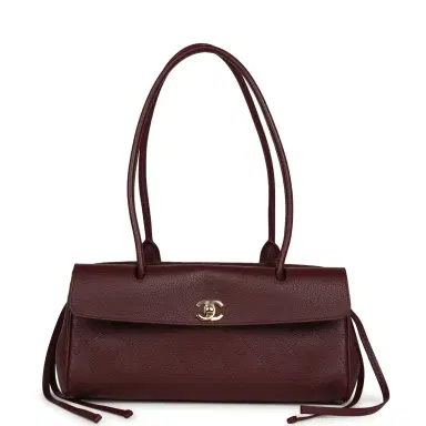 Chanel Chanel Small "Urban Essential" East West Shopping Tote Dark Burgundy Caviar Gold Hardware | Thumbnail 1 Chanel Chanel Small "Urban Essential" East West Shopping Tote Dark Burgundy Caviar Gold Hardware | Thumbnail 1