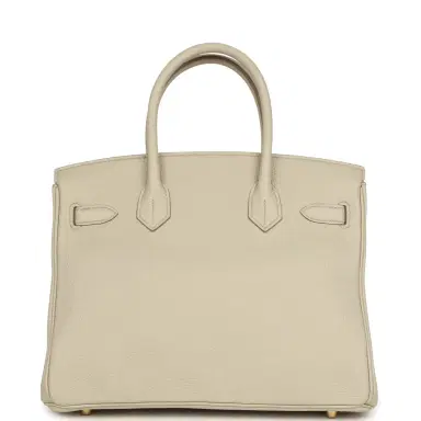 HERMÈS Hermes Birkin 30 Beton Clemence Gold Hardware | Thumbnail 4 HERMÈS Hermes Birkin 30 Beton Clemence Gold Hardware | Thumbnail 4