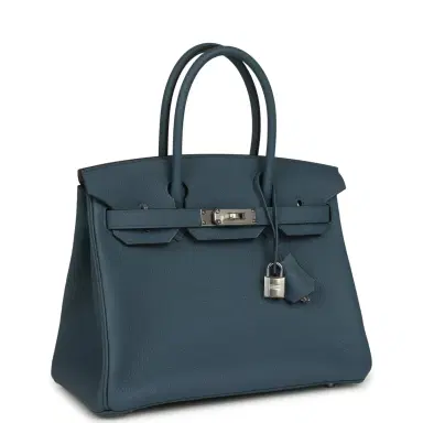HERMÈS Hermes Birkin 30 Bleu Tempete Togo Palladium Hardware | Thumbnail 2 HERMÈS Hermes Birkin 30 Bleu Tempete Togo Palladium Hardware | Thumbnail 2