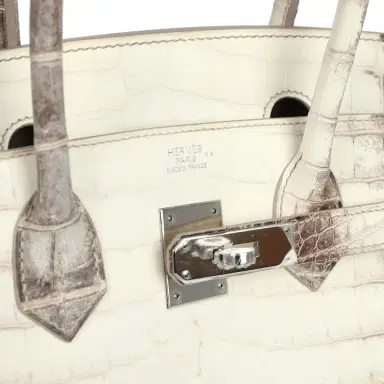 HERMÈS Hermes Birkin 30 Himalaya Niloticus Crocodile Palladium Hardware | Thumbnail 7 HERMÈS Hermes Birkin 30 Himalaya Niloticus Crocodile Palladium Hardware | Thumbnail 7