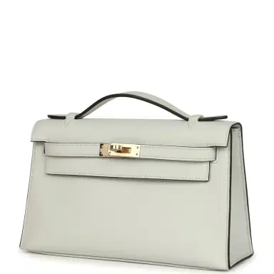 HERMÈS Hermes Kelly Pochette Gris Platine Swift Permabrass Hardware | Thumbnail 5 HERMÈS Hermes Kelly Pochette Gris Platine Swift Permabrass Hardware | Thumbnail 5