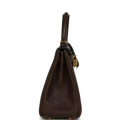 HERMÈS Hermes Kelly Retourne 25 Ebene Barenia Faubourg Gold Hardware | Thumbnail 3 HERMÈS Hermes Kelly Retourne 25 Ebene Barenia Faubourg Gold Hardware | Thumbnail 3