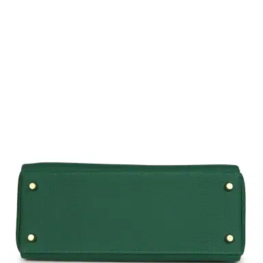 HERMÈS Hermes Kelly Retourne 28 Vert Moyen Clemence Gold Hardware | Thumbnail 6 HERMÈS Hermes Kelly Retourne 28 Vert Moyen Clemence Gold Hardware | Thumbnail 6