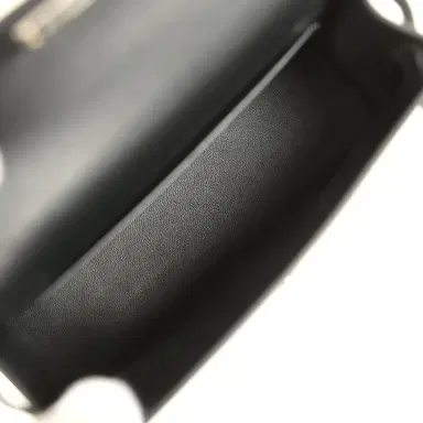 HERMÈS Hermes Kelly Sellier 20 "Pampilles" Black Tadelakt and Sombrero Palladium Hardware | Thumbnail 8 HERMÈS Hermes Kelly Sellier 20 "Pampilles" Black Tadelakt and Sombrero Palladium Hardware | Thumbnail 8