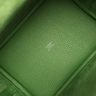 HERMÈS Hermes Picotin Lock 18 Vert Yucca Clemence Palladium Hardware | Thumbnail 7 HERMÈS Hermes Picotin Lock 18 Vert Yucca Clemence Palladium Hardware | Thumbnail 7