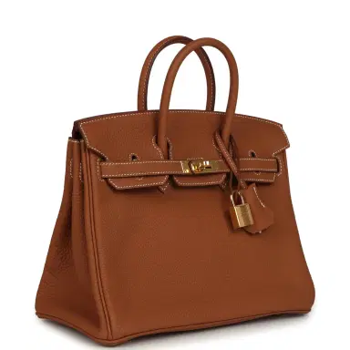 HERMÈS Pre-owned Hermes Birkin 25 Gold Togo Gold Hardware | Thumbnail 2 HERMÈS Pre-owned Hermes Birkin 25 Gold Togo Gold Hardware | Thumbnail 2