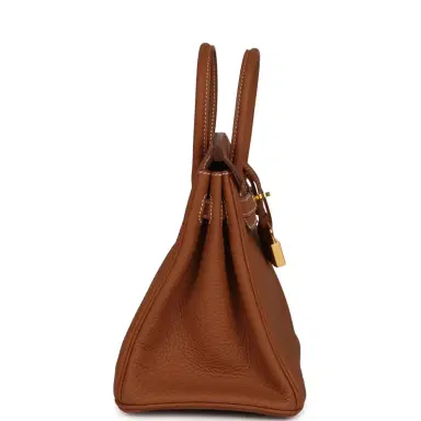 HERMÈS Pre-owned Hermes Birkin 25 Gold Togo Gold Hardware | Thumbnail 3 HERMÈS Pre-owned Hermes Birkin 25 Gold Togo Gold Hardware | Thumbnail 3