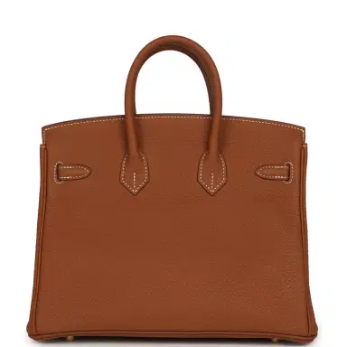 HERMÈS Pre-owned Hermes Birkin 25 Gold Togo Gold Hardware | Thumbnail 4 HERMÈS Pre-owned Hermes Birkin 25 Gold Togo Gold Hardware | Thumbnail 4