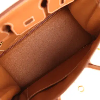 HERMÈS Pre-owned Hermes Birkin 25 Gold Togo Gold Hardware | Thumbnail 8 HERMÈS Pre-owned Hermes Birkin 25 Gold Togo Gold Hardware | Thumbnail 8