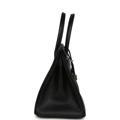 HERMÈS Pre-owned Hermes Birkin 30 Black Epsom Palladium Hardware | Thumbnail 3 HERMÈS Pre-owned Hermes Birkin 30 Black Epsom Palladium Hardware | Thumbnail 3