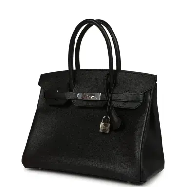 HERMÈS Pre-owned Hermes Birkin 30 Black Epsom Palladium Hardware | Thumbnail 5 HERMÈS Pre-owned Hermes Birkin 30 Black Epsom Palladium Hardware | Thumbnail 5