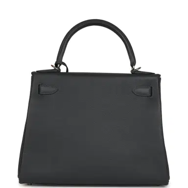 HERMÈS Pre-owned Hermes Kelly Retourne 28 Ardoise Evercolor Palladium Hardware | Thumbnail 4 HERMÈS Pre-owned Hermes Kelly Retourne 28 Ardoise Evercolor Palladium Hardware | Thumbnail 4