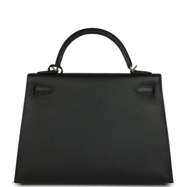 HERMÈS Pre-owned Hermes Kelly Sellier 32 Black Epsom Gold Hardware | Thumbnail 4 HERMÈS Pre-owned Hermes Kelly Sellier 32 Black Epsom Gold Hardware | Thumbnail 4