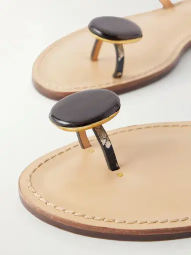 AMANU The Kigali Embellished Snake-effect Leather Flats | Thumbnail 5 AMANU The Kigali Embellished Snake-effect Leather Flats | Thumbnail 5
