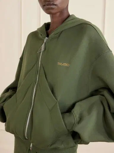 The Attico Cotton-jersey Zip-up Hoodie | Thumbnail 5 The Attico Cotton-jersey Zip-up Hoodie | Thumbnail 5