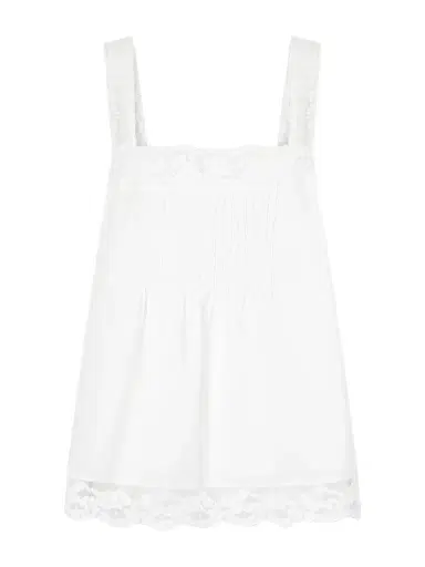 Faithfull Cristina Lace-trimmed Cotton Top | Thumbnail 1 Faithfull Cristina Lace-trimmed Cotton Top | Thumbnail 1