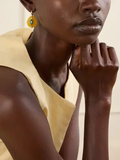 Roxanne Assoulin The Stone Pebble Gold-tone Crystal Earrings | Thumbnail 2 Roxanne Assoulin The Stone Pebble Gold-tone Crystal Earrings | Thumbnail 2