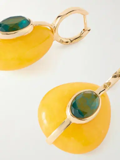 Roxanne Assoulin The Stone Pebble Gold-tone Crystal Earrings | Thumbnail 3 Roxanne Assoulin The Stone Pebble Gold-tone Crystal Earrings | Thumbnail 3