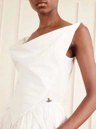 Vivienne Westwood Sunday Pleated Cotton-poplin Mini Dress | Thumbnail 4 Vivienne Westwood Sunday Pleated Cotton-poplin Mini Dress | Thumbnail 4