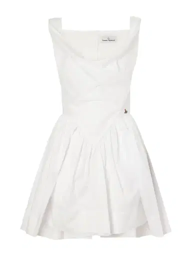 Vivienne Westwood Sunday Pleated Cotton-poplin Mini Dress | Thumbnail 1 Vivienne Westwood Sunday Pleated Cotton-poplin Mini Dress | Thumbnail 1
