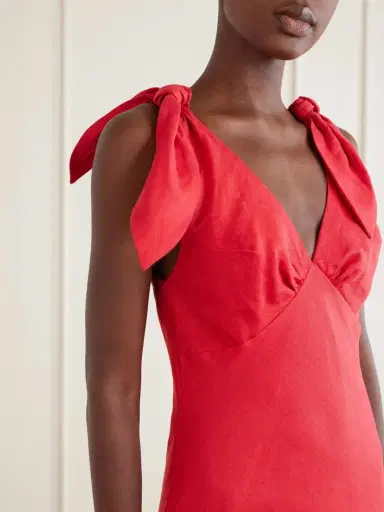 Faithfull Solana Knot-detailed Linen Maxi Dress | Thumbnail 4 Faithfull Solana Knot-detailed Linen Maxi Dress | Thumbnail 4