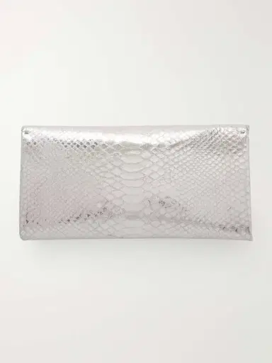 Tom Ford Jean Metallic Snake-effect Leather Clutch | Thumbnail 4 Tom Ford Jean Metallic Snake-effect Leather Clutch | Thumbnail 4