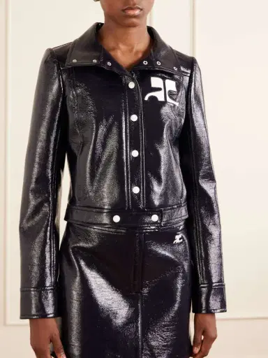 Courrèges Reedition Coated Cotton-blend Jacket | Thumbnail 3 Courrèges Reedition Coated Cotton-blend Jacket | Thumbnail 3