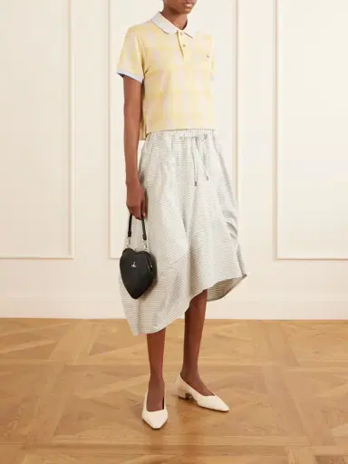 Vivienne Westwood Logo-embroidered Checked Cotton-piqué Polo Shirt | Thumbnail 2 Vivienne Westwood Logo-embroidered Checked Cotton-piqué Polo Shirt | Thumbnail 2