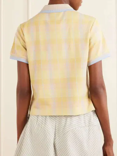 Vivienne Westwood Logo-embroidered Checked Cotton-piqué Polo Shirt | Thumbnail 3 Vivienne Westwood Logo-embroidered Checked Cotton-piqué Polo Shirt | Thumbnail 3