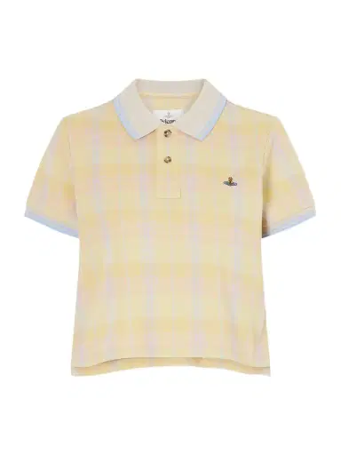 Vivienne Westwood Logo-embroidered Checked Cotton-piqué Polo Shirt | Thumbnail 1 Vivienne Westwood Logo-embroidered Checked Cotton-piqué Polo Shirt | Thumbnail 1