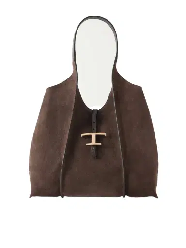 Tod's T Timeless Medium Suede Shoulder Bag | Thumbnail 1 Tod's T Timeless Medium Suede Shoulder Bag | Thumbnail 1