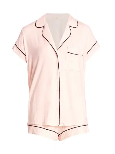 Eberjey Women's Gisele 2-Piece Shortie Pajama Set - Sorbet Black - Size XL | Thumbnail 1 Eberjey Women's Gisele 2-Piece Shortie Pajama Set - Sorbet Black - Size XL | Thumbnail 1