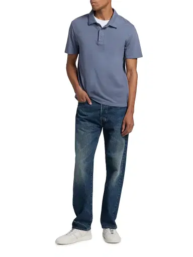 Vince Men's Garment-Dyed Polo Shirt | Thumbnail 2 Vince Men's Garment-Dyed Polo Shirt | Thumbnail 2