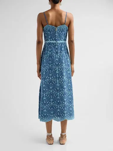 Lilly Pulitzer Women's Arlin Eyelet Embroidered Midi Dress - Starlight Navy - Size 14 | Thumbnail 3 Lilly Pulitzer Women's Arlin Eyelet Embroidered Midi Dress - Starlight Navy - Size 14 | Thumbnail 3