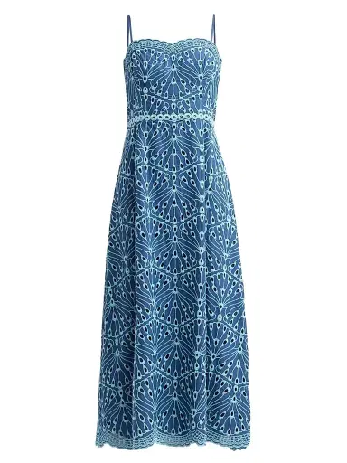 Lilly Pulitzer Women's Arlin Eyelet Embroidered Midi Dress - Starlight Navy - Size 14 | Thumbnail 1 Lilly Pulitzer Women's Arlin Eyelet Embroidered Midi Dress - Starlight Navy - Size 14 | Thumbnail 1