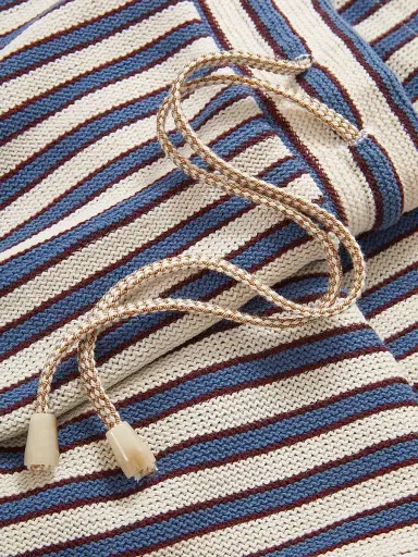 Veronica Beard Women's Zosia Striped Cotton-Blend Pants - Ecru Bluefin Multi - Size Large | Thumbnail 6 Veronica Beard Women's Zosia Striped Cotton-Blend Pants - Ecru Bluefin Multi - Size Large | Thumbnail 6