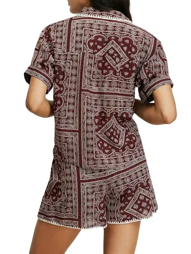 Veronica Beard Women's Ilene Cotton-Blend Top - Raisin Dove | Thumbnail 4 Veronica Beard Women's Ilene Cotton-Blend Top - Raisin Dove | Thumbnail 4
