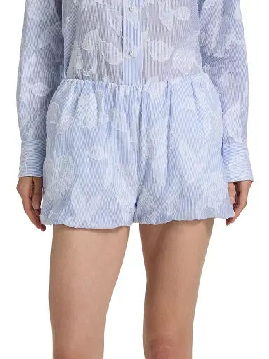 Generation Love Women's Olson Floral-Striped Cotton Bubble Shorts - Light Blue White - Size XL | Thumbnail 3 Generation Love Women's Olson Floral-Striped Cotton Bubble Shorts - Light Blue White - Size XL | Thumbnail 3