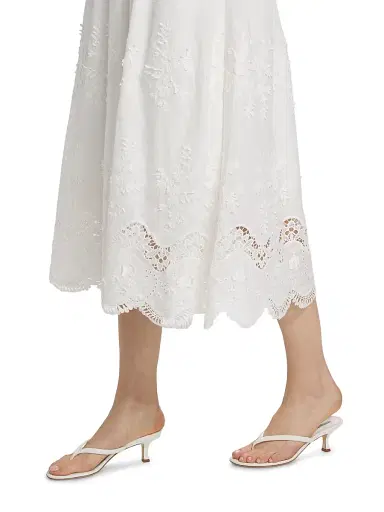 Generation Love Women's Leann 3D Voile Combo Midi-Dress - White | Thumbnail 6 Generation Love Women's Leann 3D Voile Combo Midi-Dress - White | Thumbnail 6