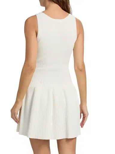 Milly Women's Marea Knit Minidress - Ecru | Thumbnail 5 Milly Women's Marea Knit Minidress - Ecru | Thumbnail 5