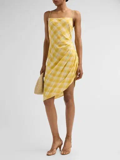 Ronny Kobo Women's Alaina Asymmetric Mini Dress - Yellow Multi | Thumbnail 4 Ronny Kobo Women's Alaina Asymmetric Mini Dress - Yellow Multi | Thumbnail 4