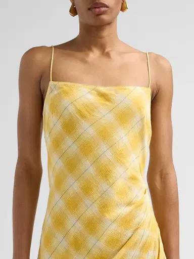Ronny Kobo Women's Alaina Asymmetric Mini Dress - Yellow Multi | Thumbnail 5 Ronny Kobo Women's Alaina Asymmetric Mini Dress - Yellow Multi | Thumbnail 5