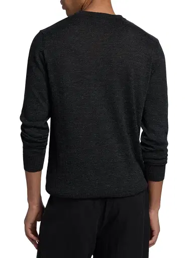 Saks Fifth Avenue Men's Linen-Blend Sweater - Black | Thumbnail 5 Saks Fifth Avenue Men's Linen-Blend Sweater - Black | Thumbnail 5